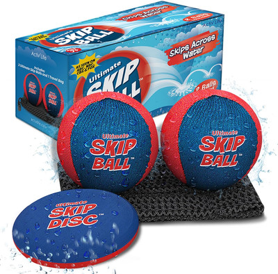 Activ Life the Ultimate Skip Ball   Water Bouncing Ball (2 Pack) Create Lasting 