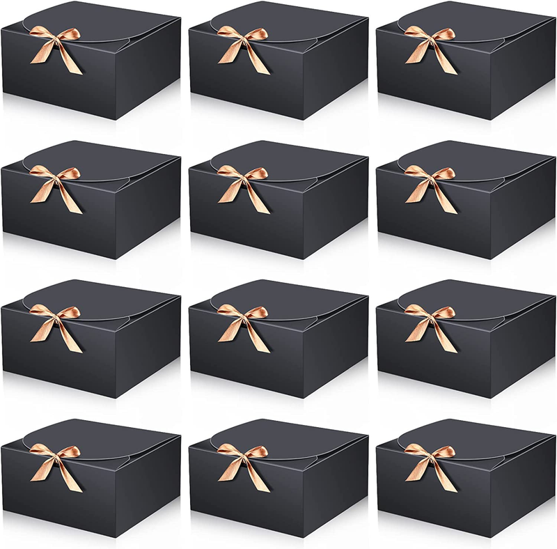 Es With Lids 8 X 8 X 4 Inch Bridesmaid Proposal Box Black Gift
