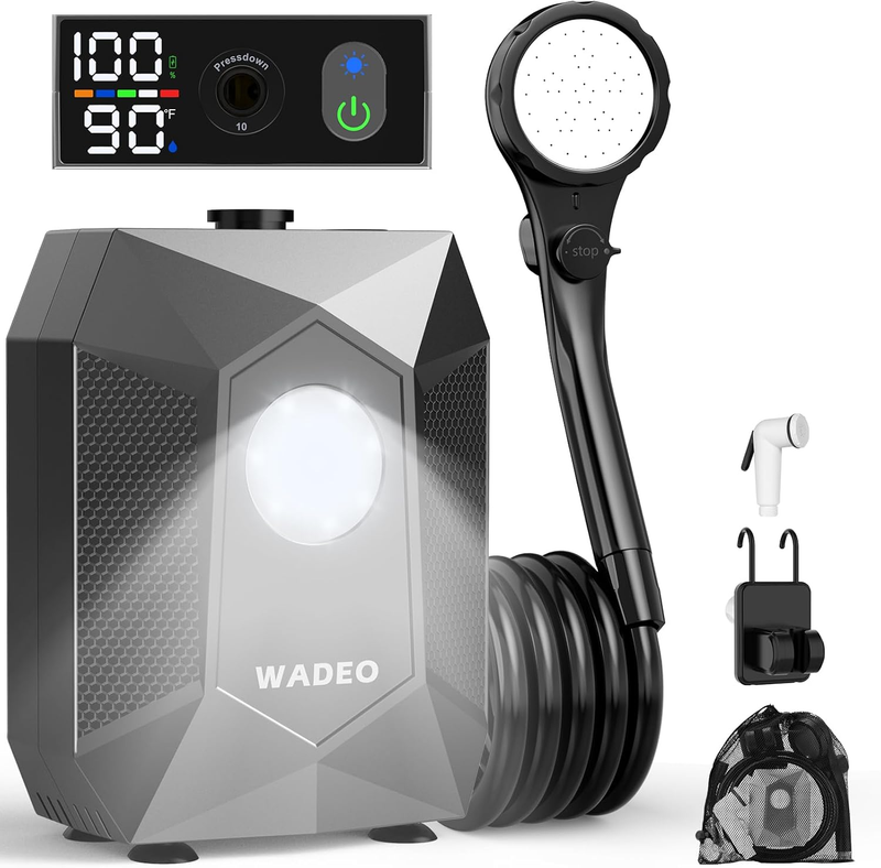 2026 Upgraded Portable Shower for Camping, 6000Mah Rechargeable Camping Shower P