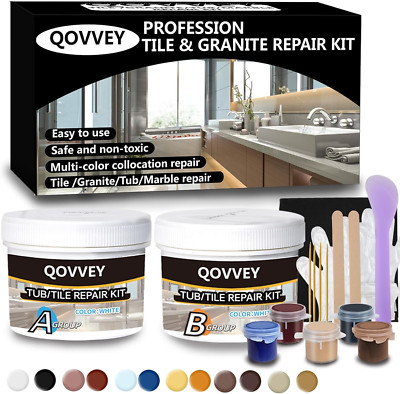 Tile Repair Kit & Granite Quartz Countertop Chip Repair Kit Color Match Marble