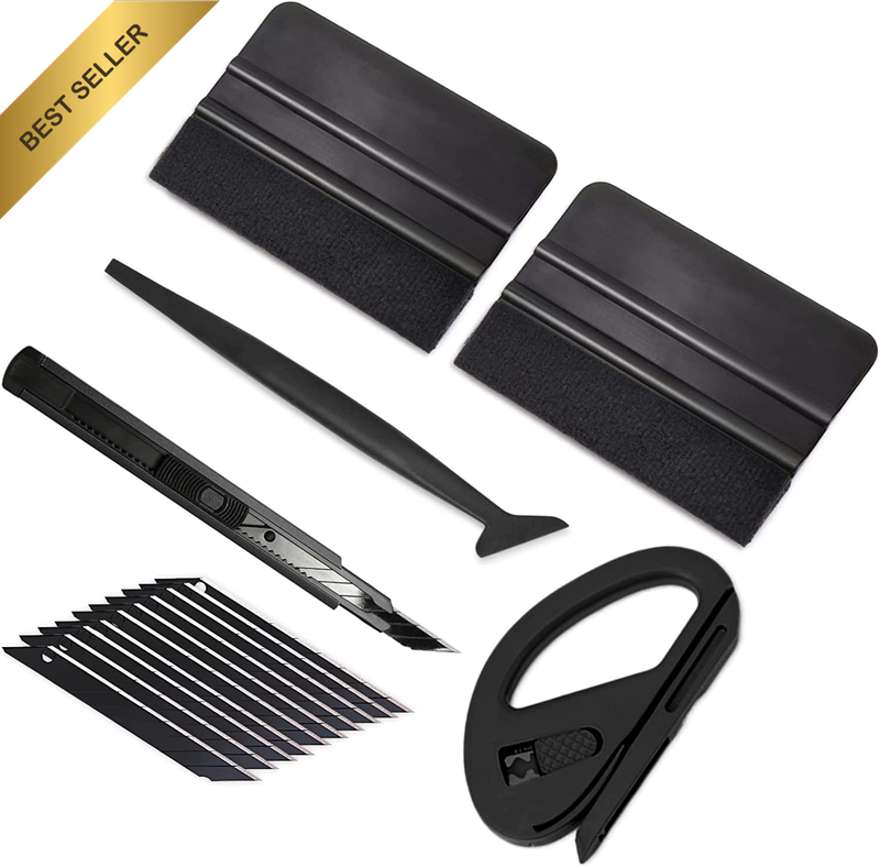 Vehicle Vinyl Wrap Window Tint Film Tool Kit Include 4 Inch Felt Squeegee,Retrac