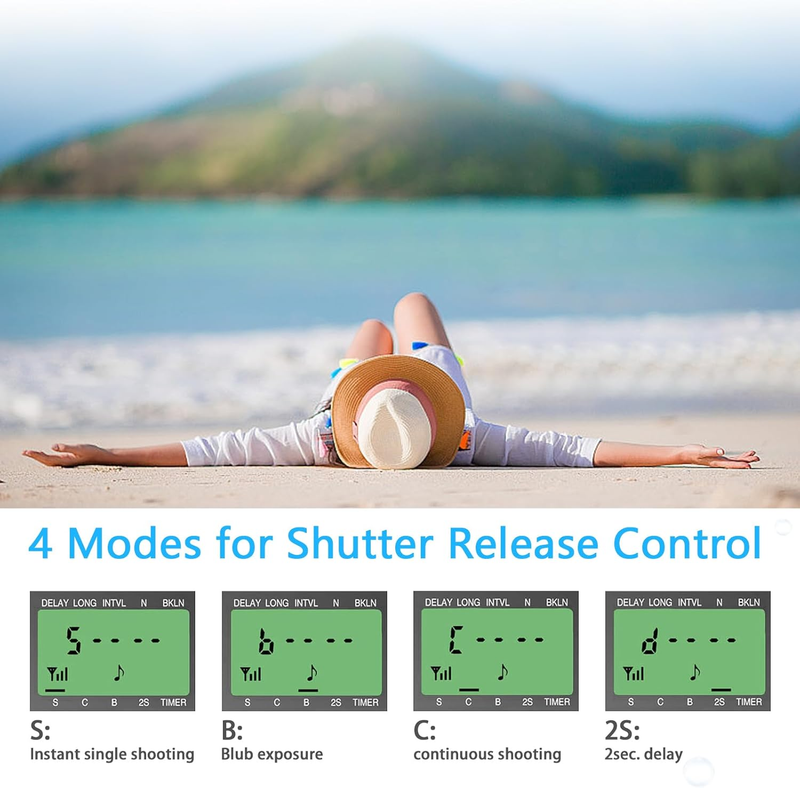 Camera Wireless Shutter Release Timer Remote Control for Nikon Z6, Z7, D850, D81