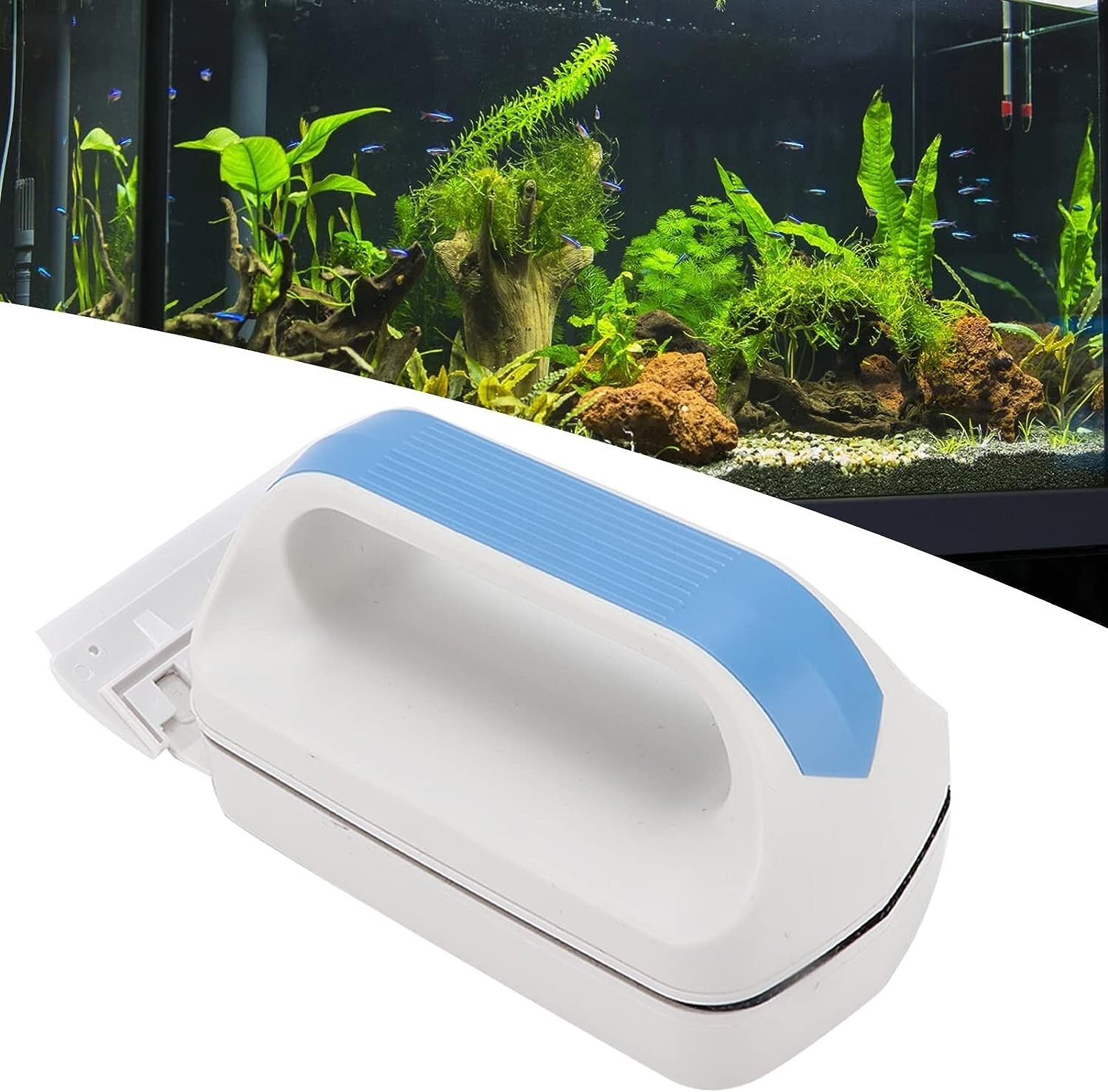 Aquarium Float Tool Fish Tank Maintenance Algea Scraper Cleaner Magnetic Brush