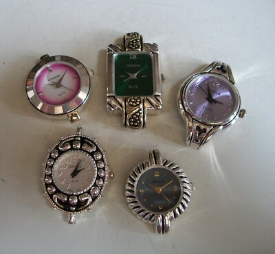 WOMEN'S FASHION  SET OF 5 ASSORTED WATCH FACES FOR BEADING OR OTHER USE