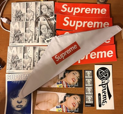 Supreme FW 24 Sticker Bundle Lot & Hangars W/ Tera Patrick & Mr. cartoon