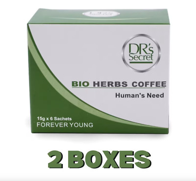 2Boxes DRs Herbs Instant Coffee Energy Booster for Men Focus Free Ship