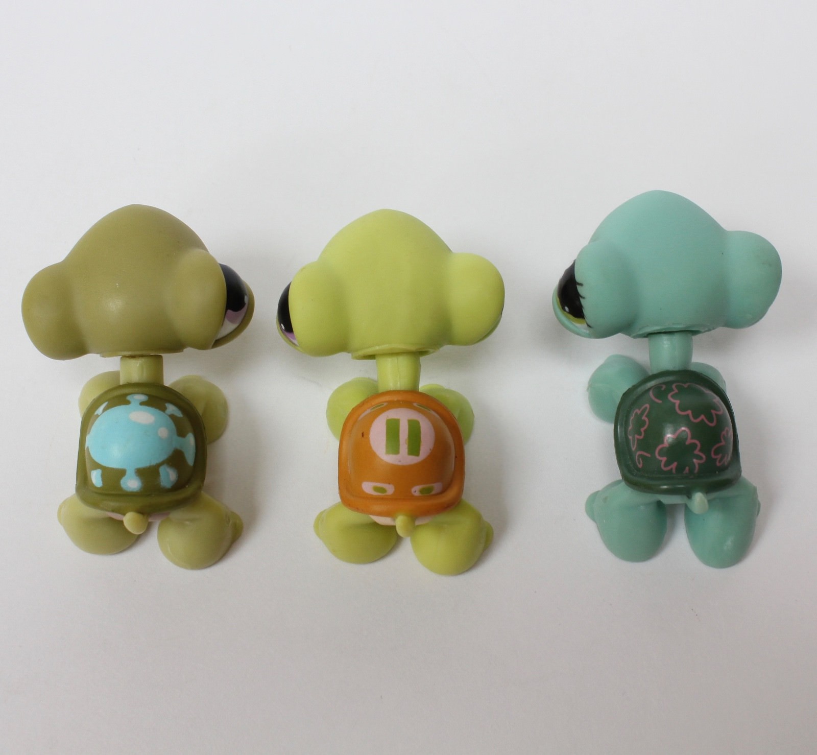 Authentic Littlest Pet Shop Lot of 9 Unique Green Turtles LPS