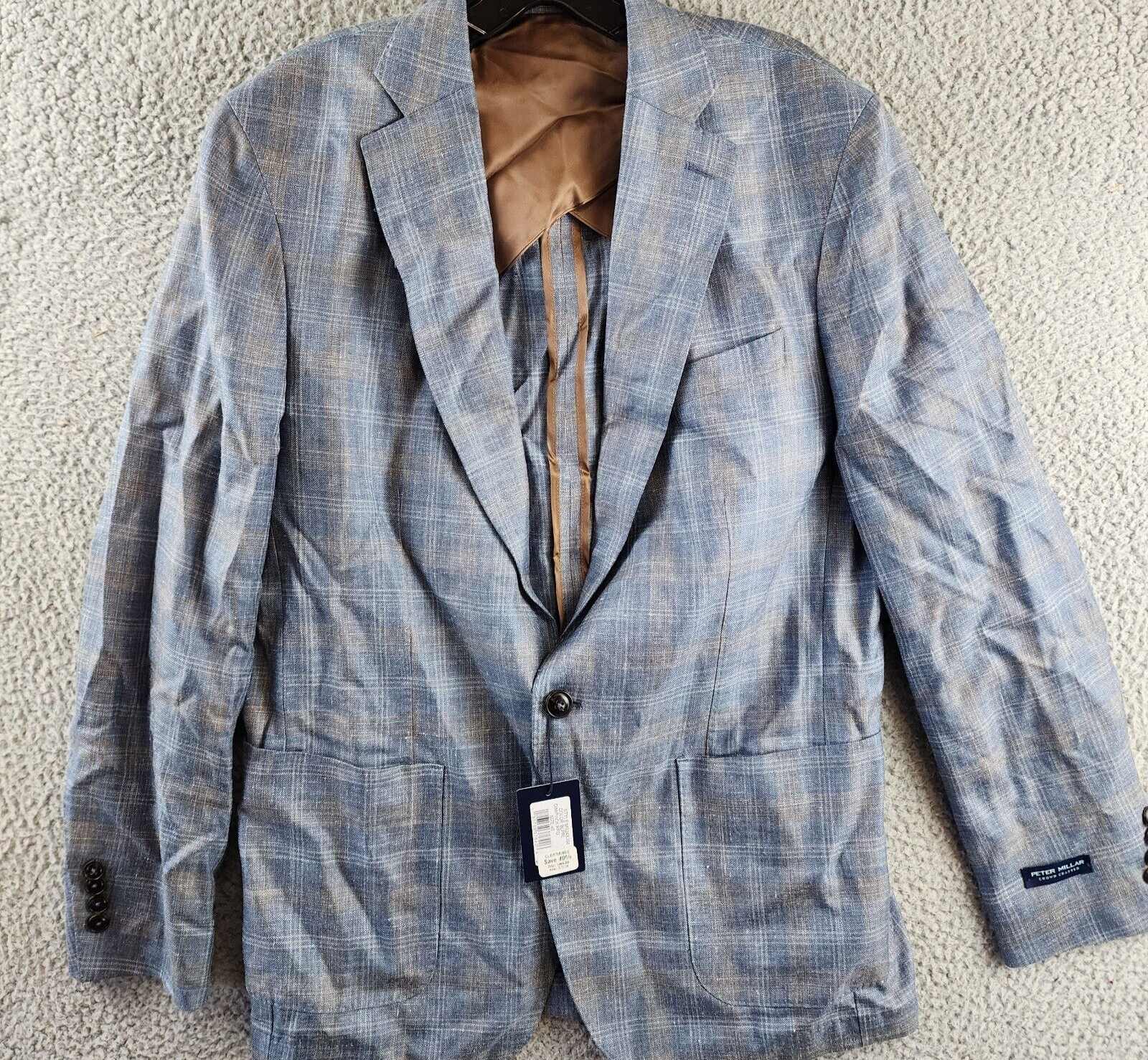 Peter Millar Crown Crafted Andover Plaid Wool-Silk Blend Soft Jacket Men's 40R - Picture 2 of 14