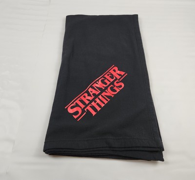 Stranger Things Fleece Blanket Black 56'' X 52''