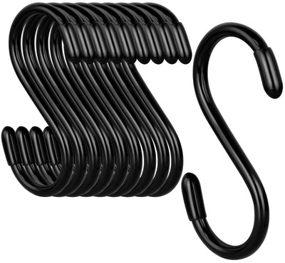 3 Inch Vinyl Coated S Hooks,S Hooks for Hanging Plants ,10 Pack Non Slip Heav...