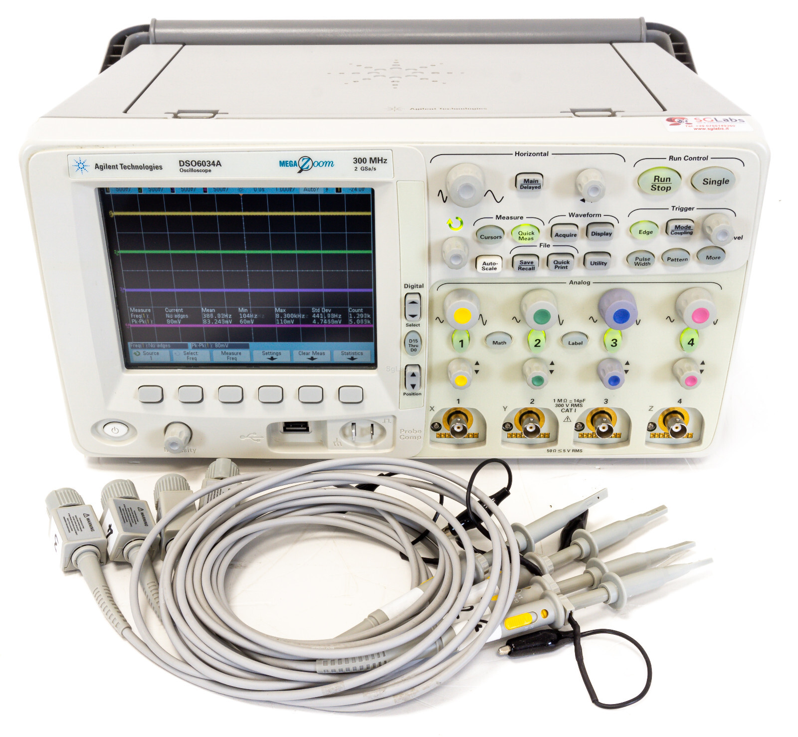 HP Agilent DSO6034A Digital Oscilloscope 300MHz 4 Ch 4 HP Agilent DSO6034A Digital Oscilloscope 300MHz 4 Ch 4