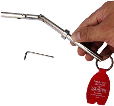 Key Double Drop Leg Solid Steel Elevator Door Key (1)