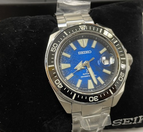Pre-owned Seiko Prospex Samurai Manta Ray Automatic Watch Blue Dial Srpe33 Made In Japan