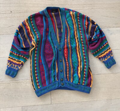Vintage Emaroo Australia Cardigan  Coogi Sweater Cotton 3d Knit 10 to fit 80 cm