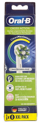8x Oral-B Cross Action Toothbrush Replacement Brush Head - XXL PACK - Germany