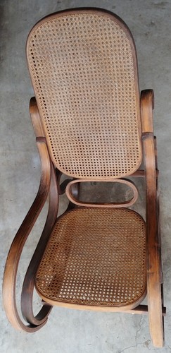 Vintage Thonet Style Bentwood Rocker Rocking Chair Bent Wood Wooden