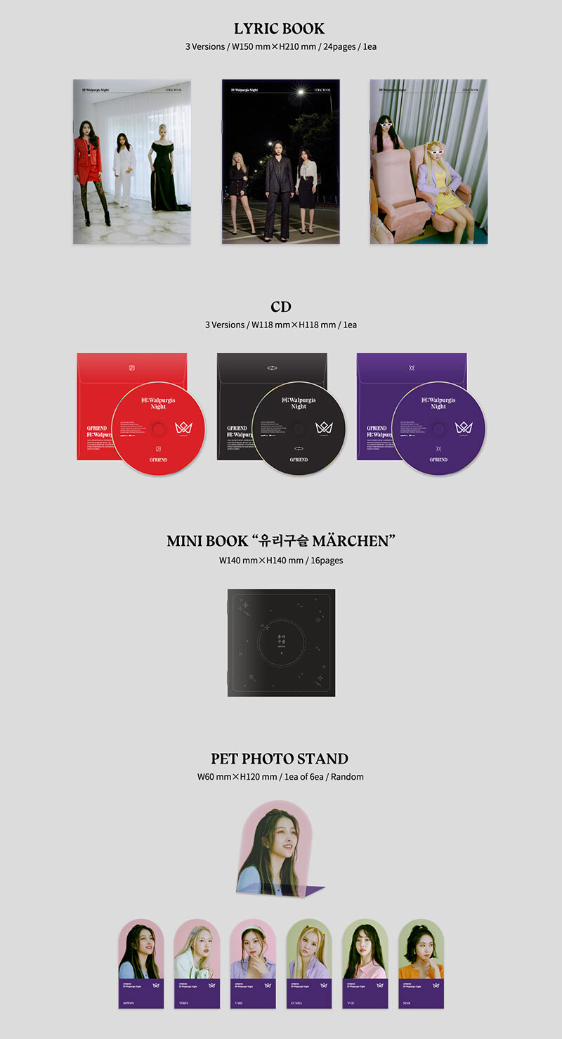 GFRIEND 回:WALPURGIS NIGHT Album CD+Photo Book+2Book+4 Card+