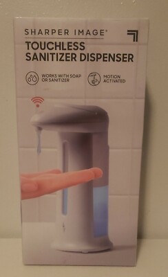 SHARPER IMAGE Touchless Hands Free Soap & Liquid Sanitizer Dispenser FREE SHIP
