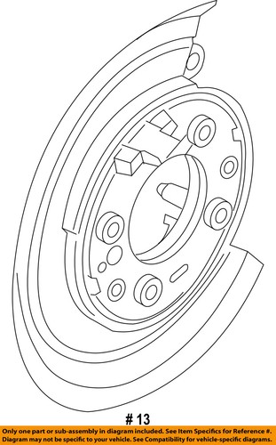 OEM NEW 11-12 Ford F-Series SD Parking Brake Back Plate RH Passenger BC3Z2B636B