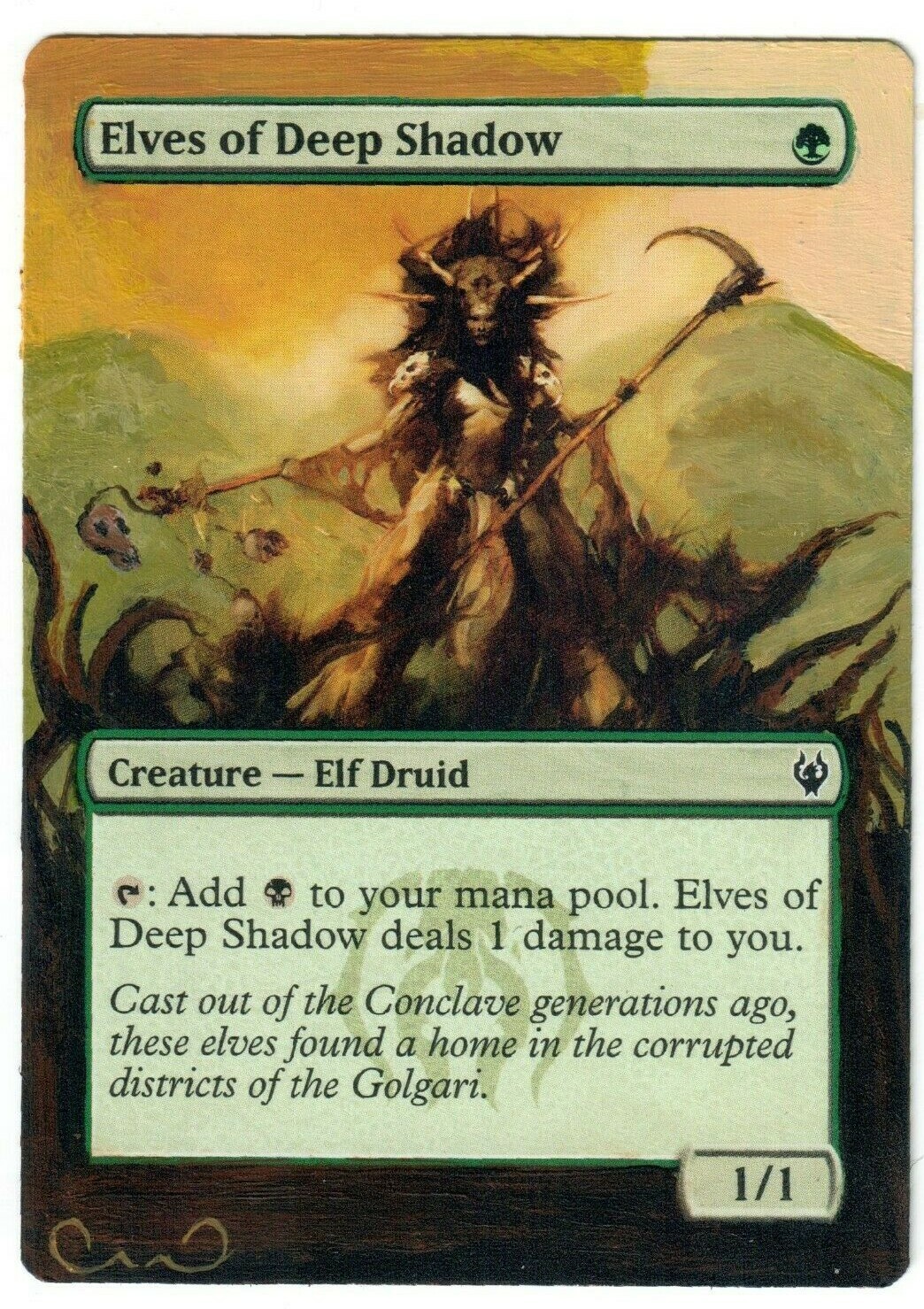 Elves of Deep Shadow Altered Full Art MTG Magic Commander