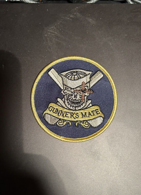 U S Navy ''GUNNERS MATE'' Patch 3'' Round (Iron On/Sew On)