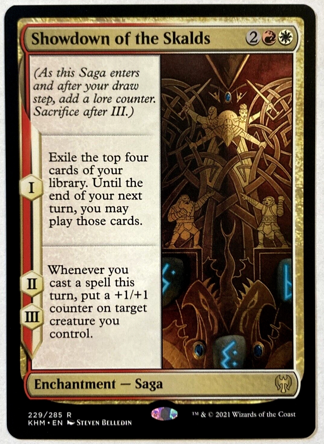 Showdown of the Skalds 1x FOIL KHM MTG Kaldheim Rare MINT red white Showdown of the Skalds 1x FOIL KHM MTG Kaldheim Rare MINT red white