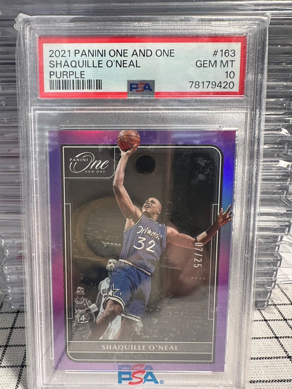 Shaquille O'Neal 2021-22 Panini One And One #163 Purple 07