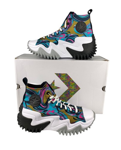 

НОВЫЕ черные мужские туфли Converse Run Star Motion Hi 90s Marbled, размер 9 A00660C, Черный, Converse Run Star Motion