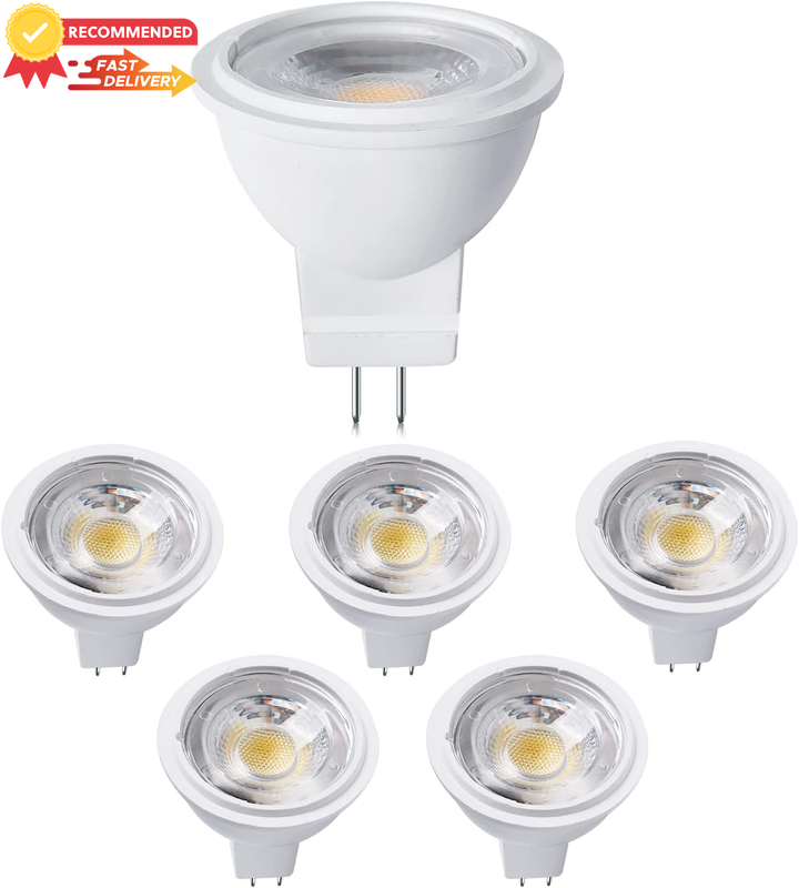 GU4.0 MR11 LED Bulbs 3W 12V 270 Lumen Warm White 3000K 6-Pack