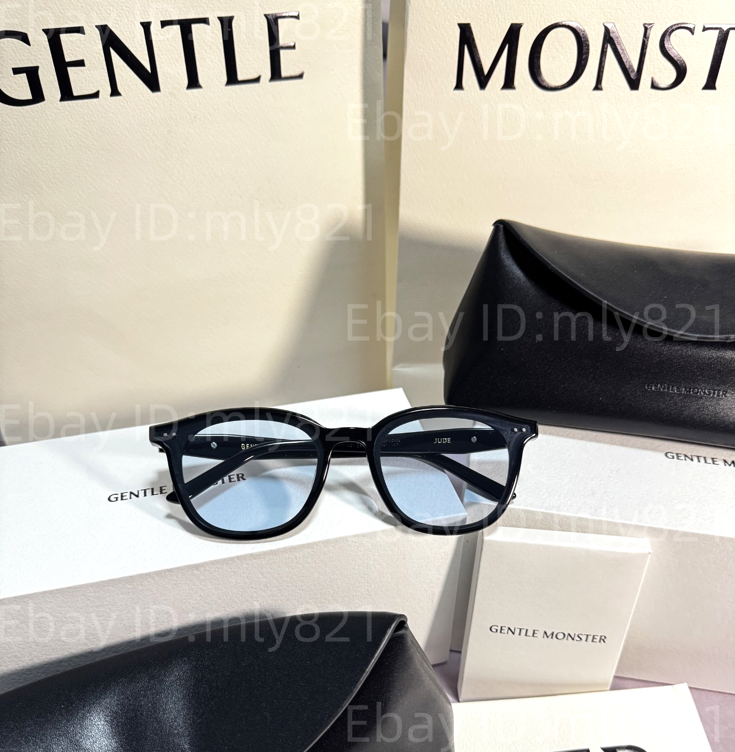 GentleMonster Sunglasses Jude 01(BL) Black Frame Blue Lenses
