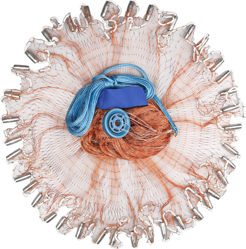 Red Para Pescar De Nailon Red Atarraya Pesca Mano Fishing Net 4 Ft