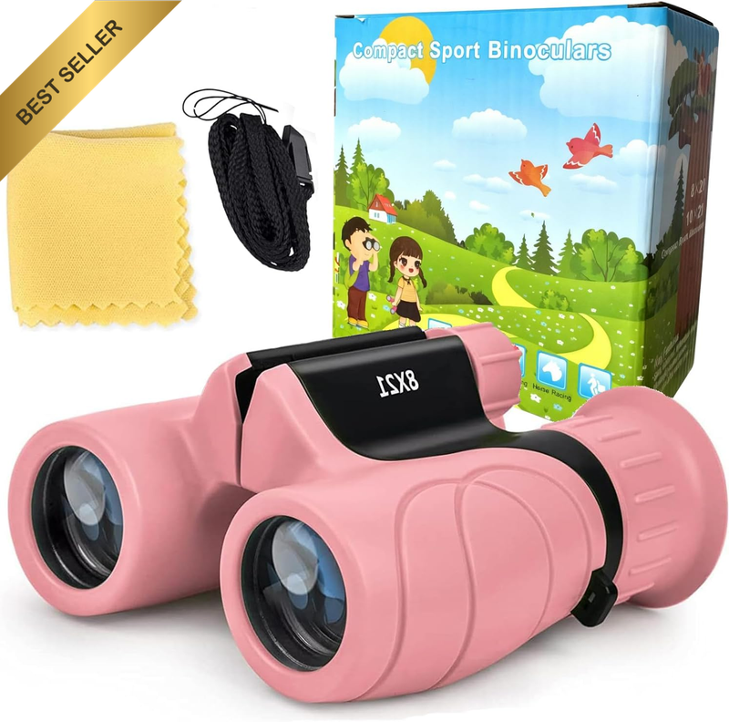 Kids Binoculars 8X21, High Power Shockproof & Waterproof Telescope for Children,