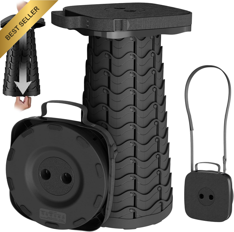 2026 Upgraded Portable Folding Stool, Collapsible Stool, Telescoping Camping Sto
