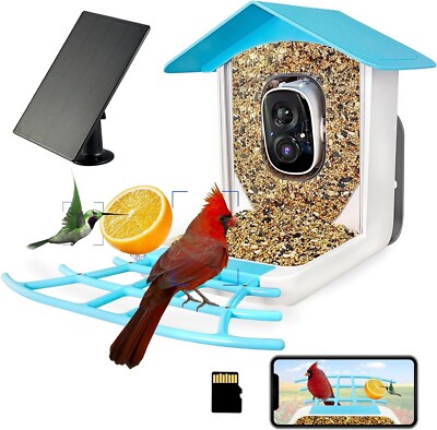 Kadymay  Bird Feeder with Camera, 2K 3MP HD Camera Bird Feeder, AI Identify +10,