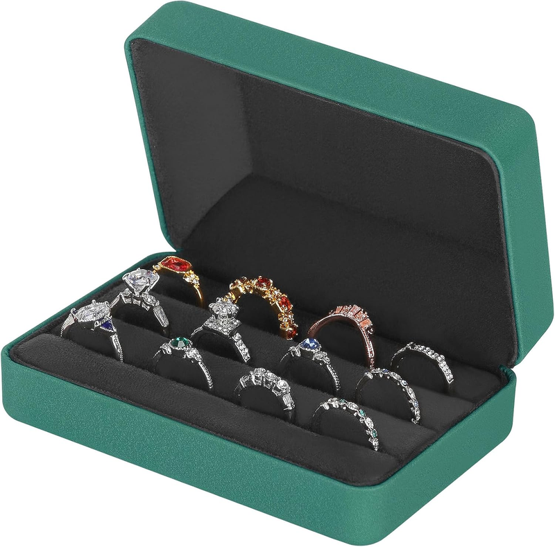 Velvet Ring Box Travel Jewelry Case Organizer Display Storage Holder Women Gift