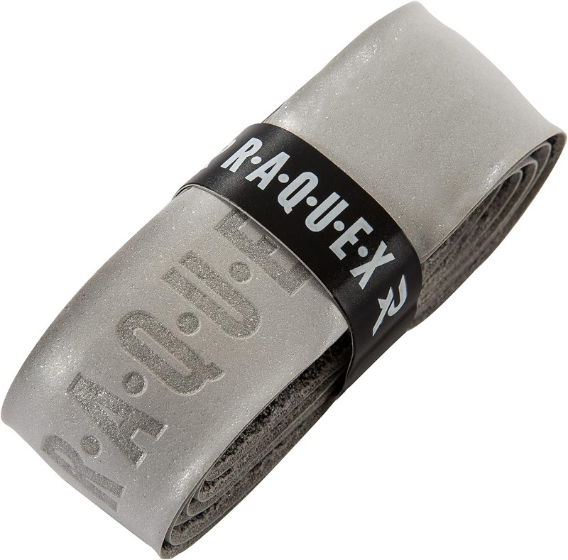Raquex Enhance Selbsthaftendes Griffband TennisschlÃ¤Ger Badminton Squash Grau