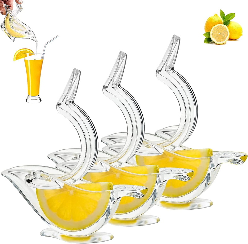 Lemon Squeezer,  3PCS Acrylic Manual Lemon Juicer, Portable Transparent Bird Lem