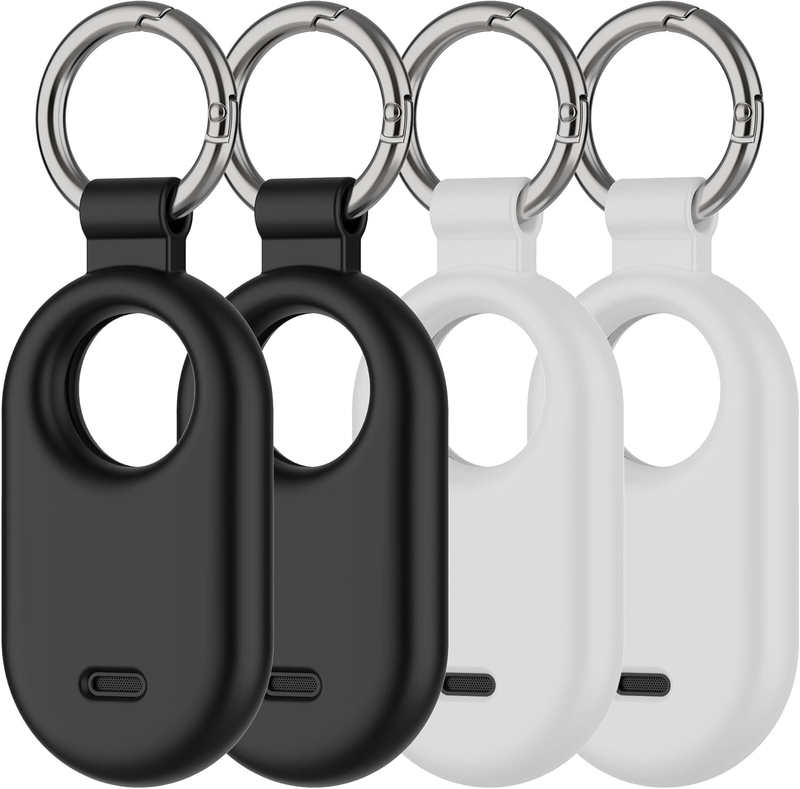 4-Pack Silicone Case for Samsung SmartTag2 - Keychain GPS Tracker Holder with Ke