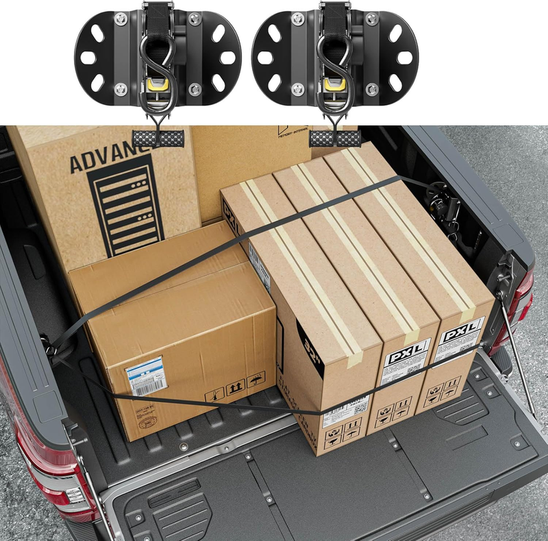 2PCS Retractable Ratchet Straps for 2015-2025 Ford F150 Retractable Tie down Str