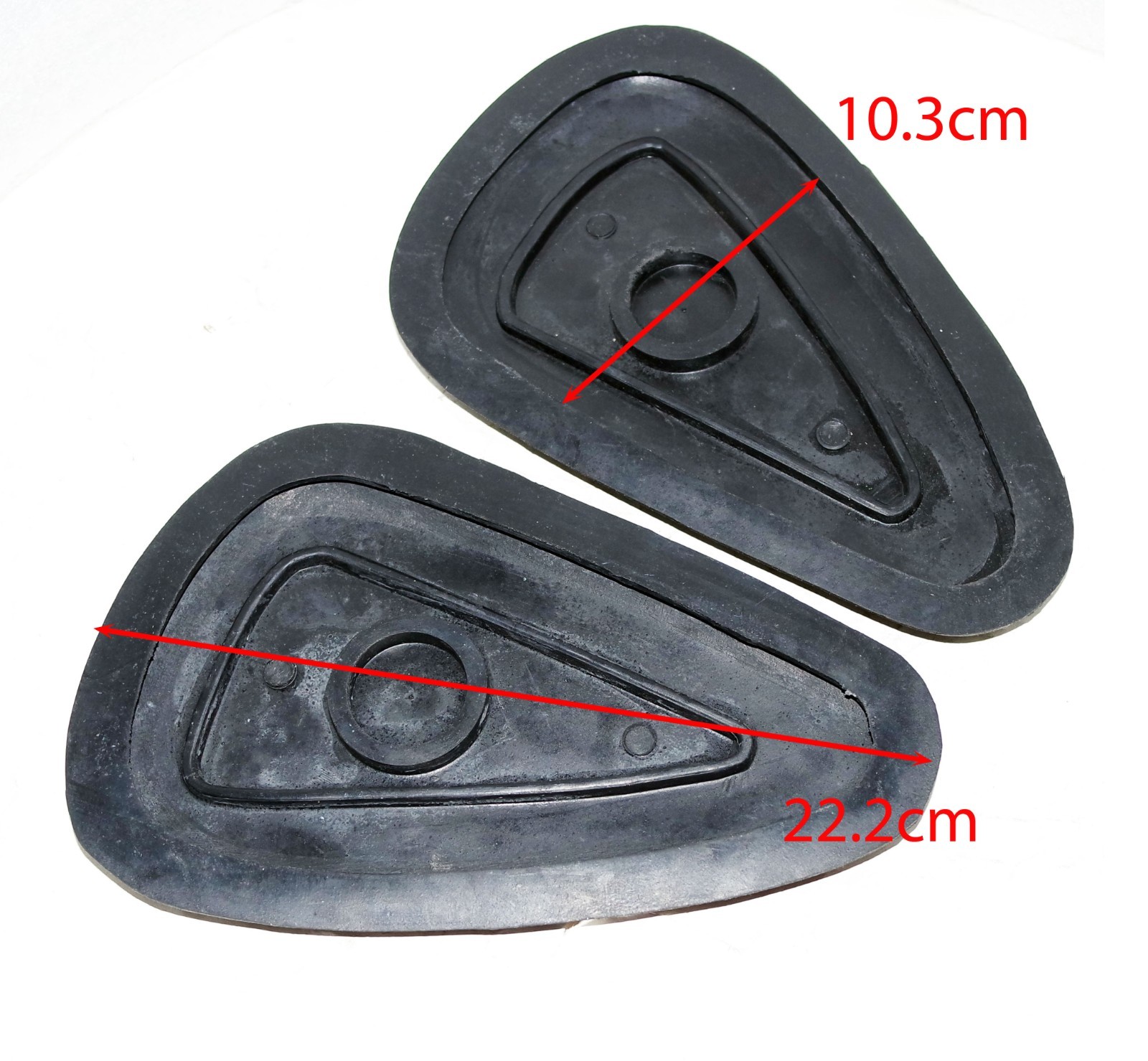 AJS Model 16 18 20 30 31 Petrol Fuel Tank Knee Pad Grip Set Rubber 1937-56 