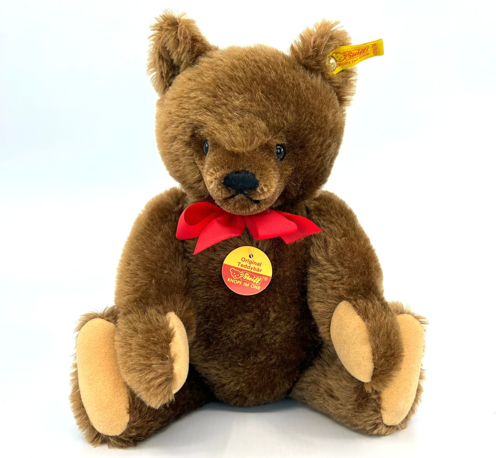 Steiff Mask Original Teddy Bear 1980s Brown Mohair 36cm 14in