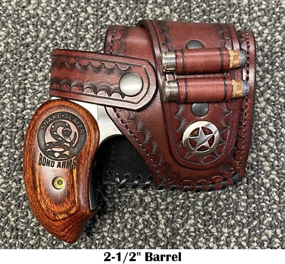 Bond Arms Leather Cross-Draw Driving Holster W/Cartridge Loops