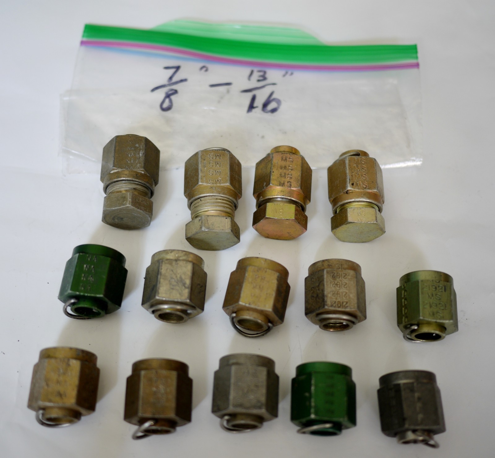 New/Used Military Spec Aircraft Hydraulic Plug/Cap Sets MANY SIZES