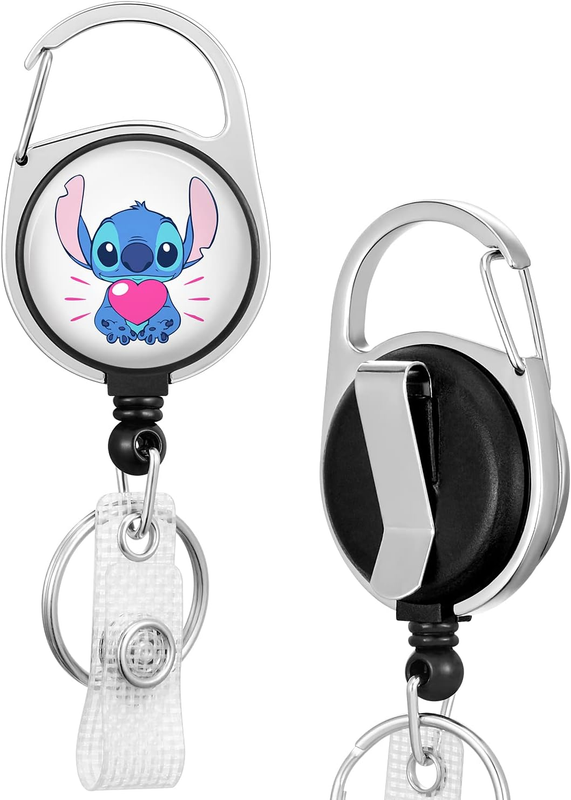 Holder Retractable Keychain Heavy Duty With Id Clip For Key 