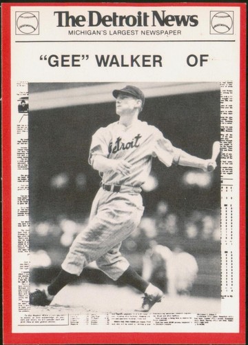 1981 Detroit News Detroit Tigers Boys of Summer 100th Anniversary - Gee Walker #109