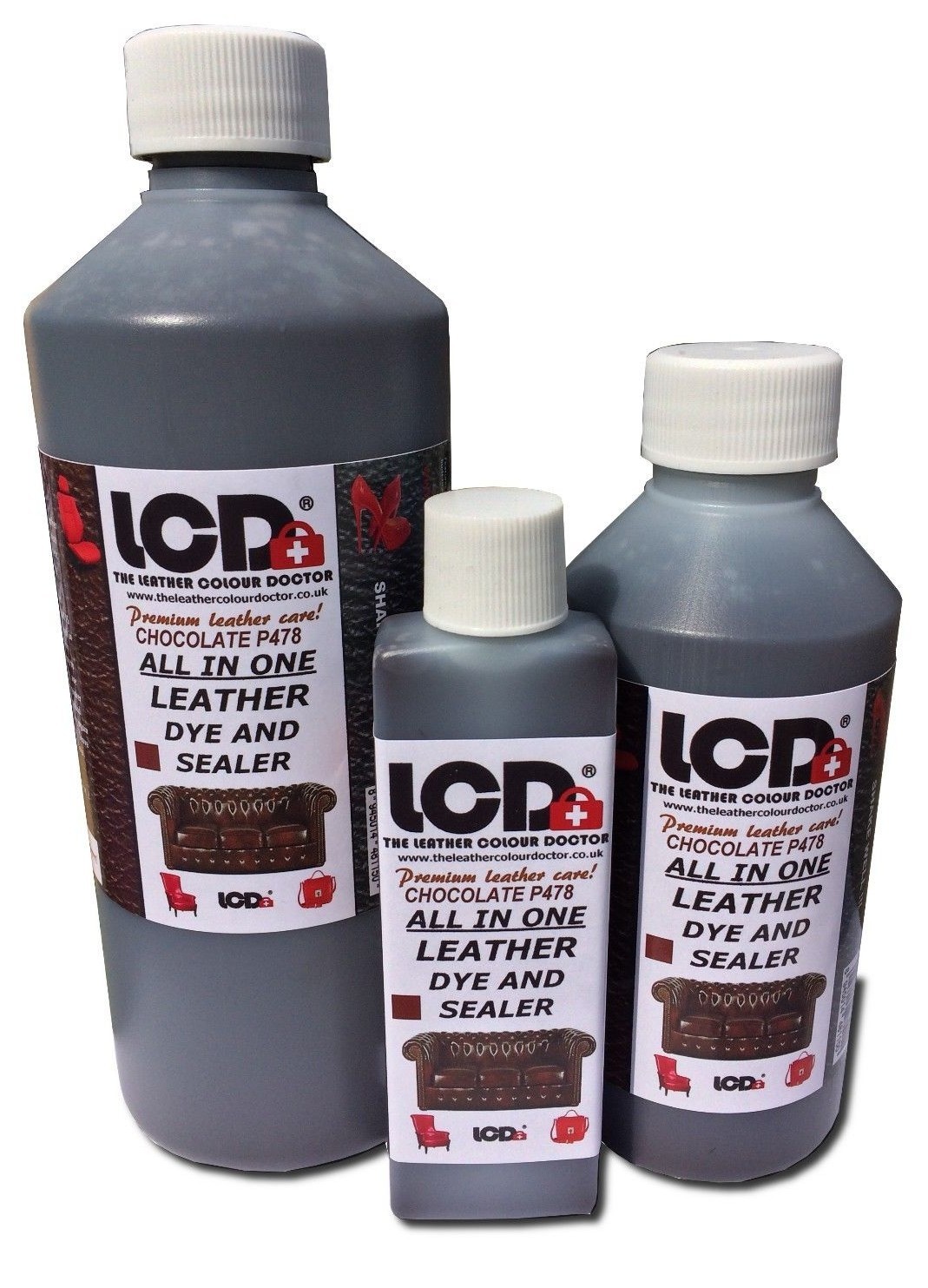 Brown leather dye All in one self seal colourant recolour dye stain