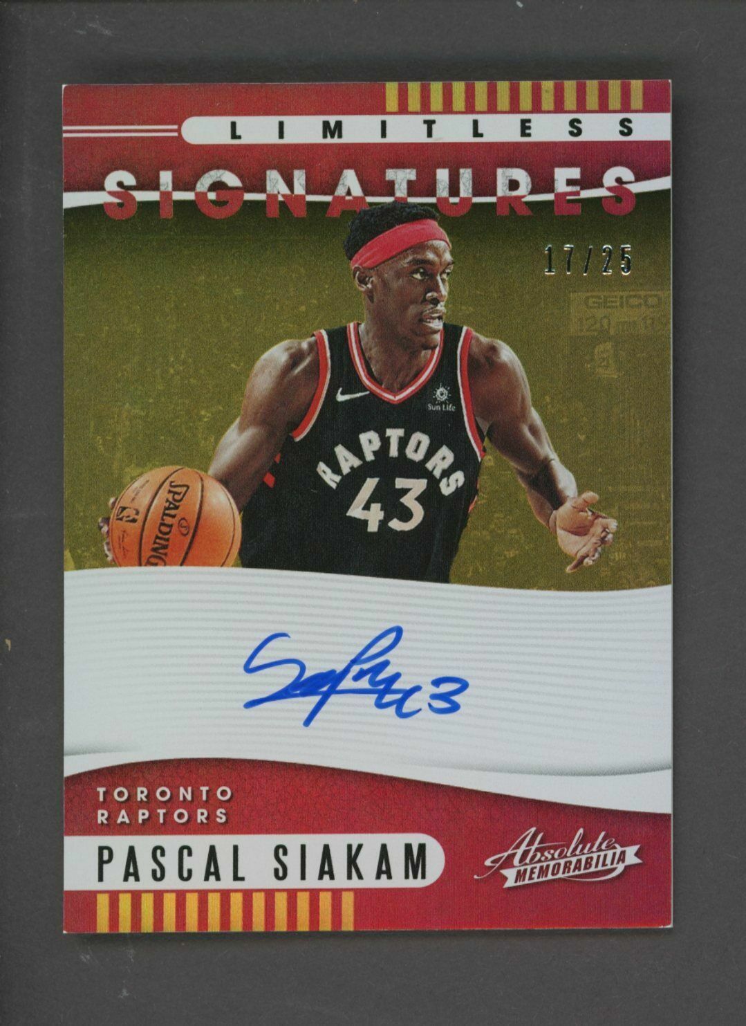 2019-20 PASCAL SIAKAM Panini Absolute Memorabilia LS-PSK 17