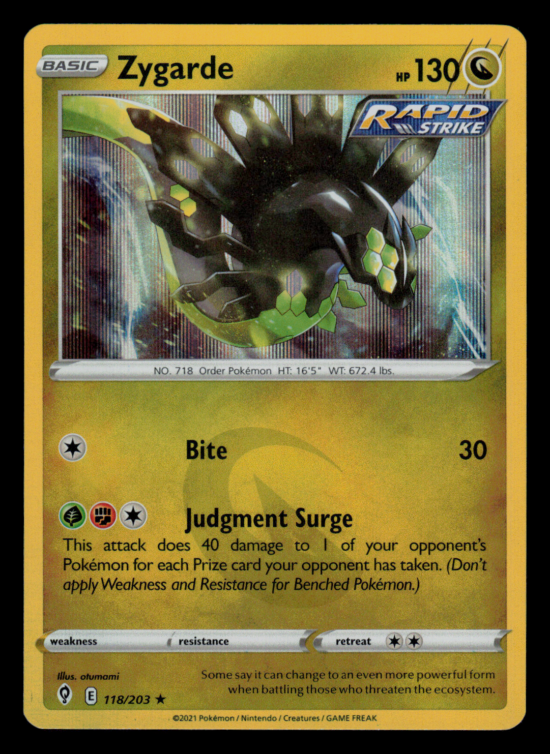 【SJ18762】SEED / Shiny Day NM - Pokemon Zygarde 118/203 Evolving Skies Holo Rare | eBay