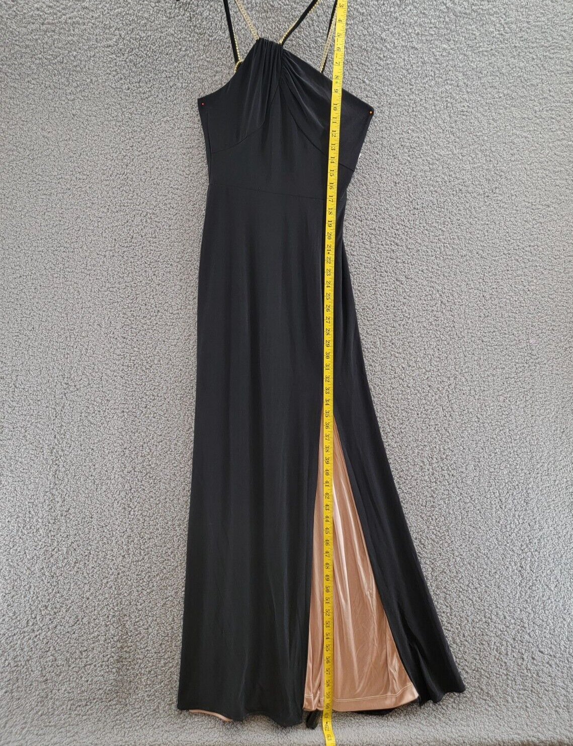 AQUA Embellished One Shoulder Dress Women's 2 Black Side Slit Back Zip Closure - Picture 8 of 18