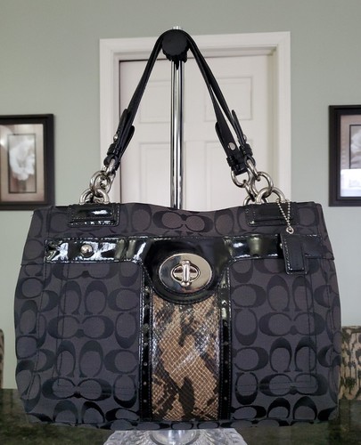 バッグ Coach handbag Legacy Python Nylon COACH Legacy Peyton Bleecker Street Satchel Bag Limited
